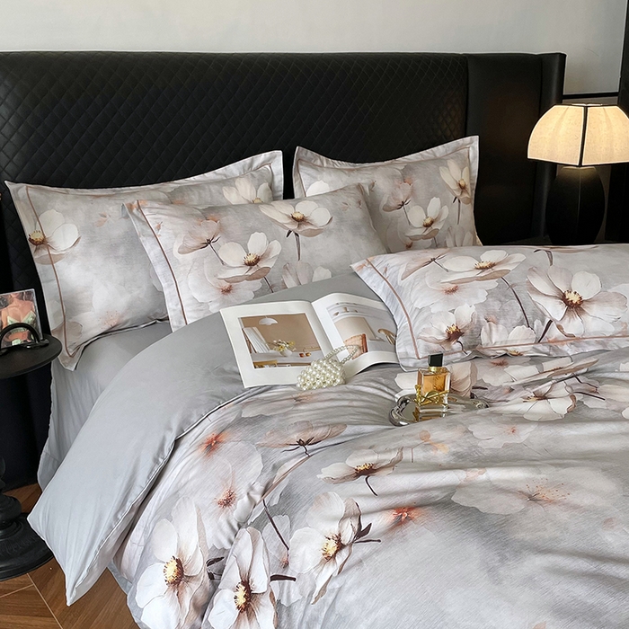 91家纺网 家纺一手货源 找家纺 金纱玉纺家纺 2025新款全棉13376数码印花四件套（礼盒包装）486A2