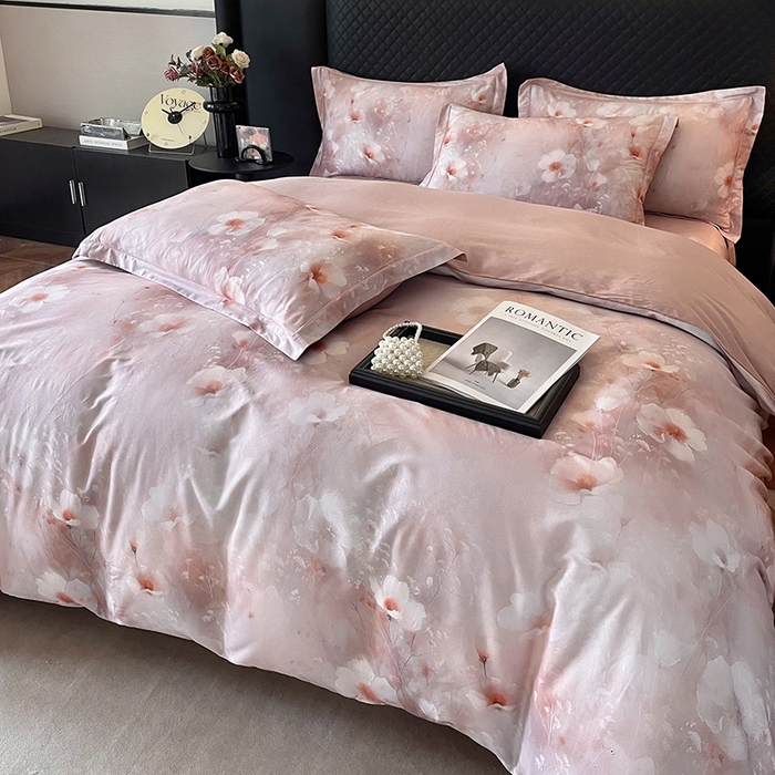 91家纺网 家纺一手货源 找家纺 金纱玉纺家纺 2025新款全棉13376数码印花四件套（礼盒包装）274A2