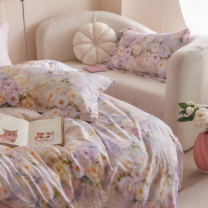 91家纺网 家纺一手货源 找家纺 2025新款【如梦令】红金裸盖棉四件套（标准号 全网控价） 意阑珊