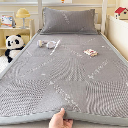 富馨莱 2025新款A类480克PE凉感凉豆豆凉席三件套和单件学生款 绅士灰