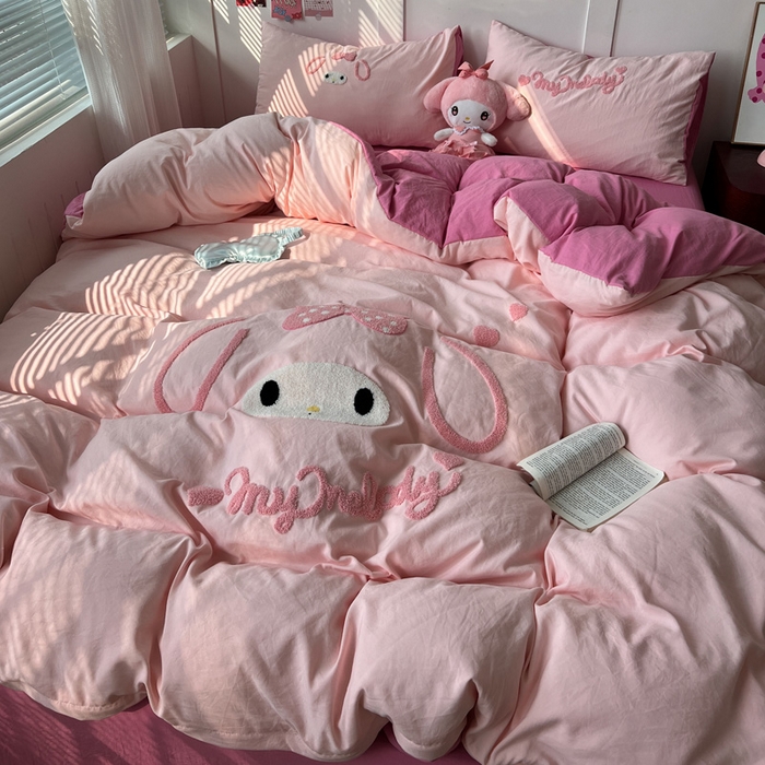 91家纺网 家纺一手货源 找家纺 （总）优色良品家纺 2025新款110克超柔水洗棉卡通毛巾绣四件套