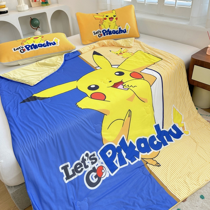 91家纺网 家纺一手货源 找家纺 ds生活馆 2026新款A类大版卡通凉感丝夏被 快乐皮卡