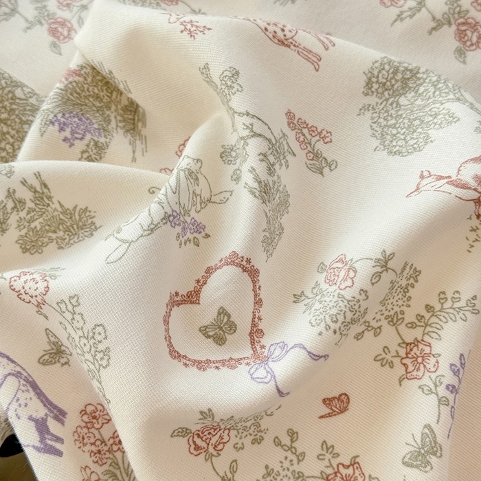 91家纺网 家纺一手货源 找家纺 大麦家纺 2025新款韩式花边亲肤棉四件套 花间小鹿