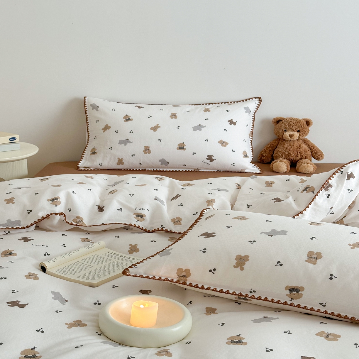 91家纺网 家纺一手货源 找家纺 （总）2025新款春夏新品工艺款全棉双层纱贝壳边四件套