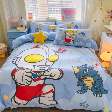 91家纺网 家纺一手货源 找家纺 （总）名兮家居 2025新款大版全棉经典奥特曼-三丽鸥-迪士尼四件套【含防伪标】