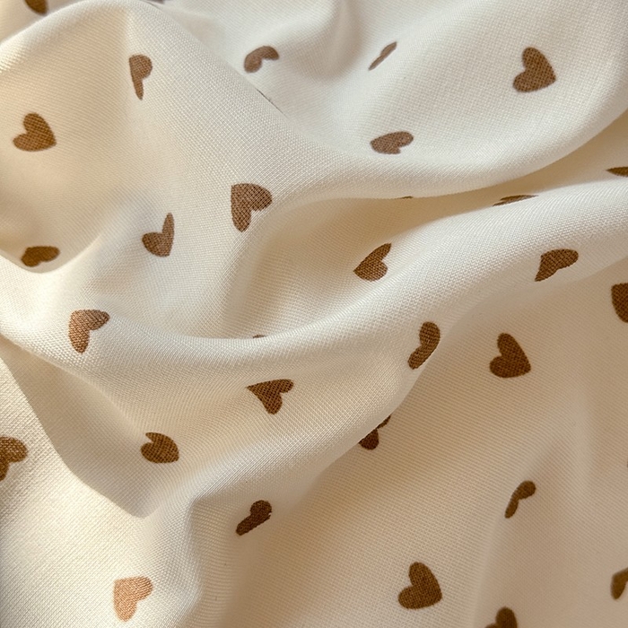 91家纺网 家纺一手货源 找家纺 大麦家纺 2025新款韩式花边亲肤棉四件套 爱心