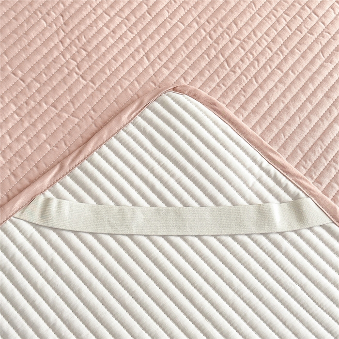 91家纺网 家纺一手货源 找家纺 法芙娜家纺 2025新款全棉40S水洗棉床垫 粉色