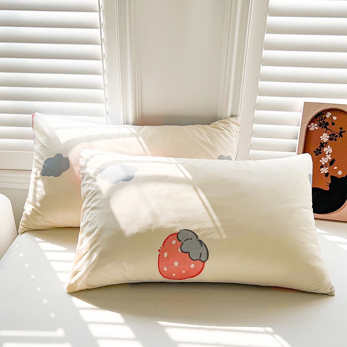 91家纺网 家纺一手货源 找家纺 好梦来家纺（原锦茂家纺） 2025新款印花凉感丝抗菌夏被 草莓兔