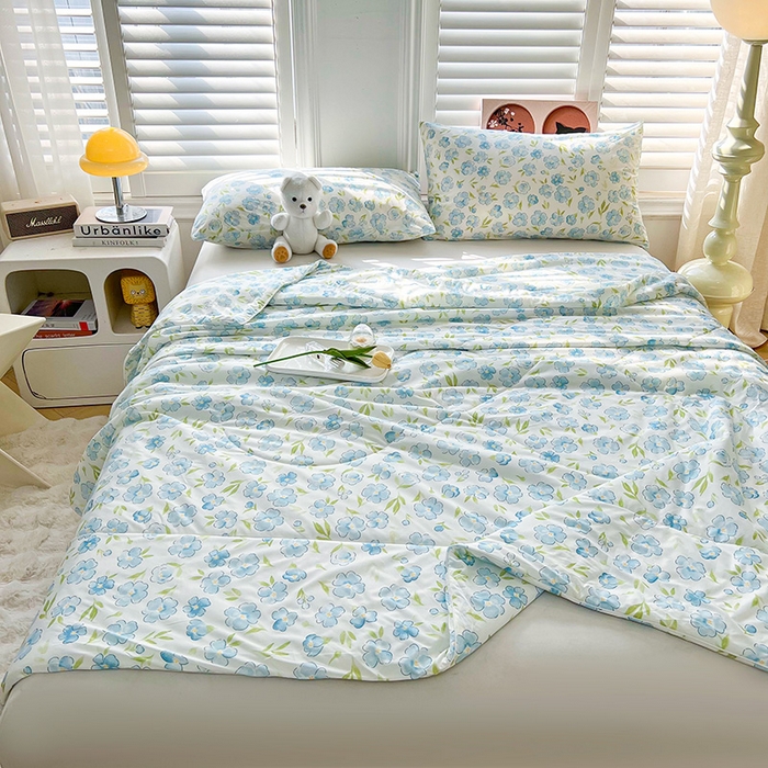 91家纺网 家纺一手货源 找家纺 好梦来家纺（原锦茂家纺） 2026新款印花凉感丝抗菌夏被 微夏