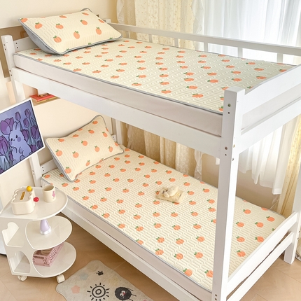 川悦生活 2025新款小阪凉感丝印花凉席-学生床 蜜柑夏语