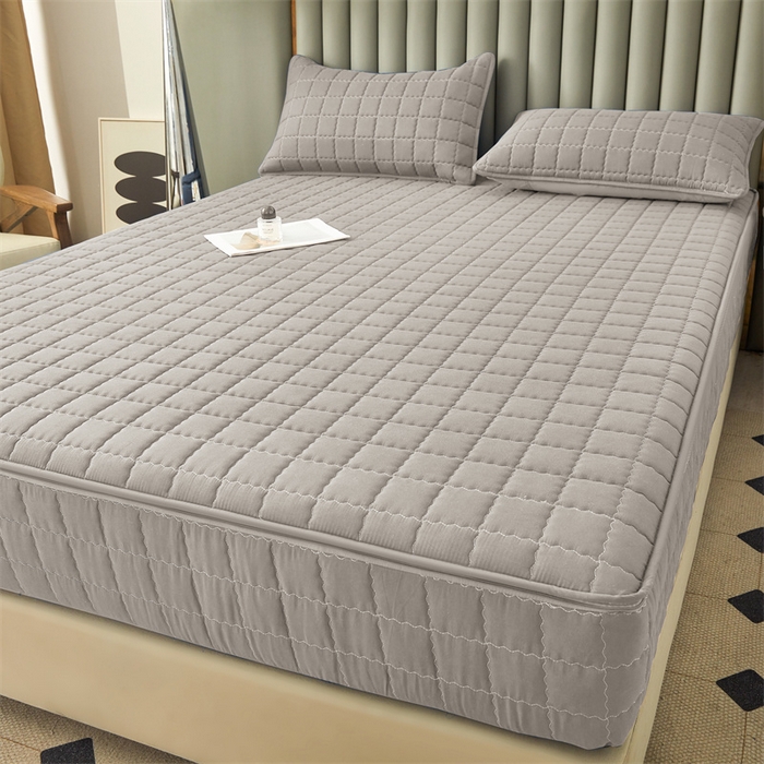 91家纺网 家纺一手货源 找家纺 （总）欧邦 2025新款水洗原棉六面全包夹棉床笠