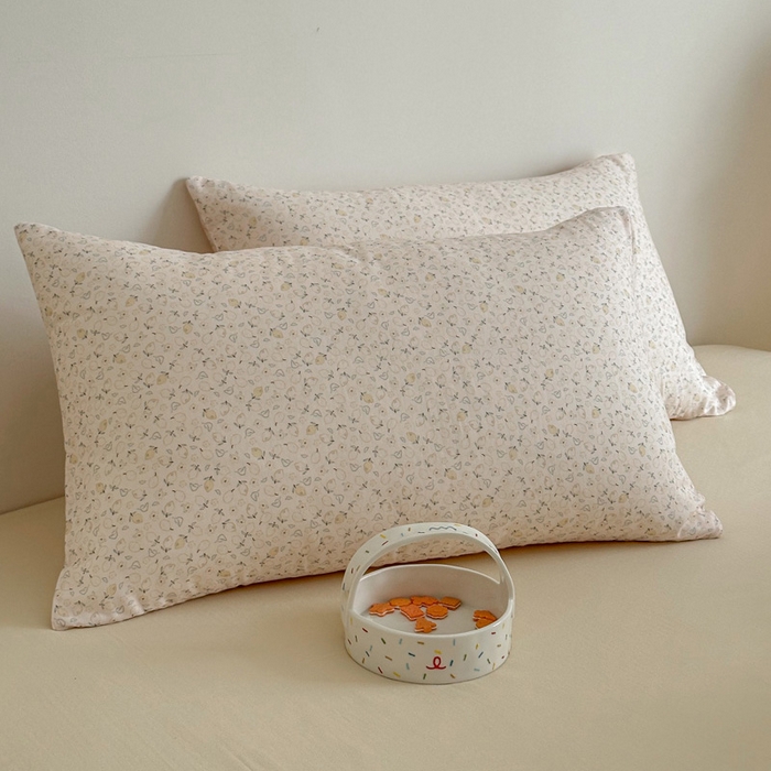 91家纺网 家纺一手货源 找家纺 塞纳 2026新款.全棉有氧双层纱四件套-场景一 柠语-桔