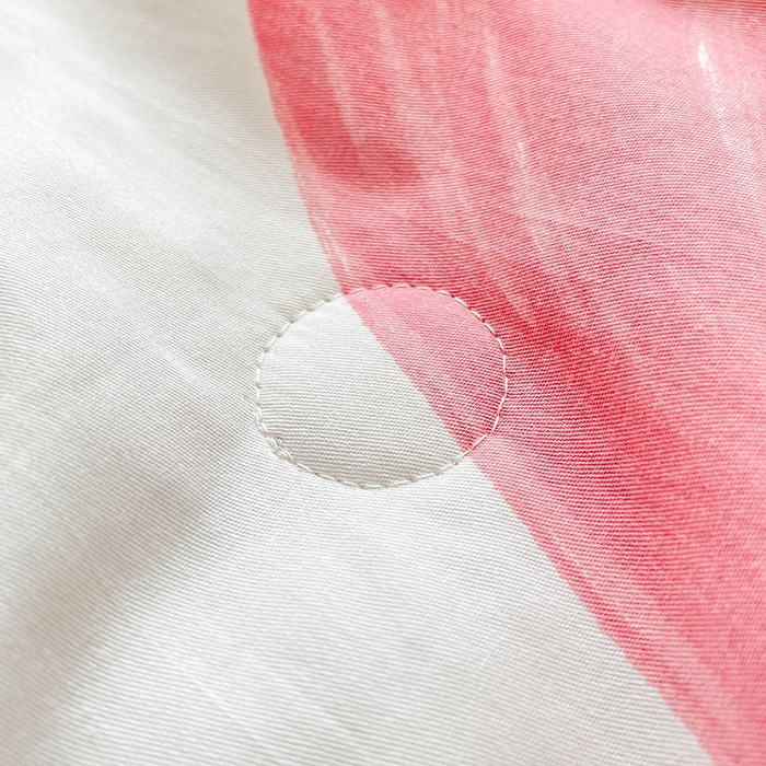 91家纺网 家纺一手货源 找家纺 一加一 2025新款A棉B水洗棉大豆夏被四件套 爱心粉兔