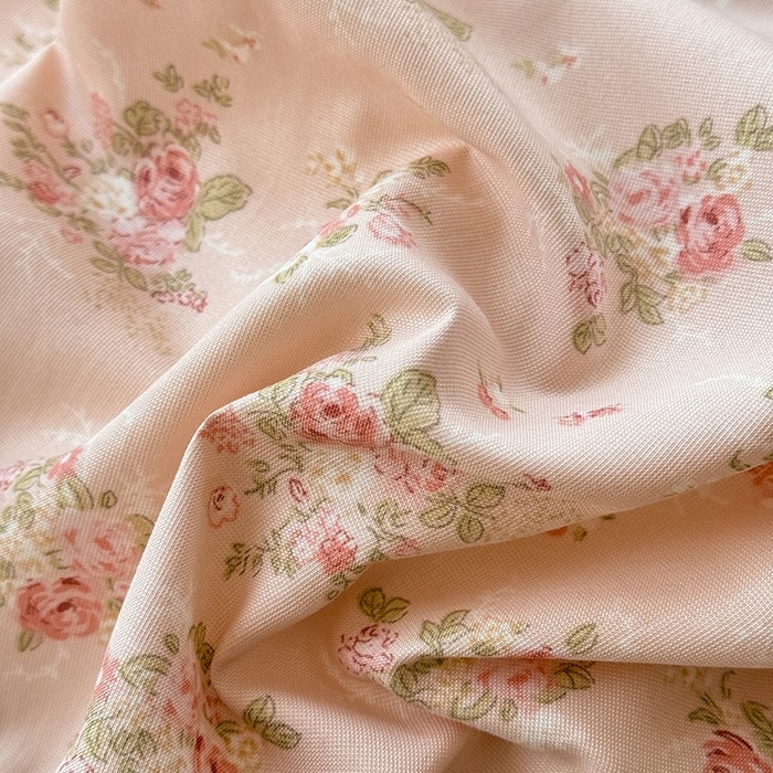 91家纺网 家纺一手货源 找家纺 大麦家纺 2025新款韩式花边亲肤棉四件套 繁花