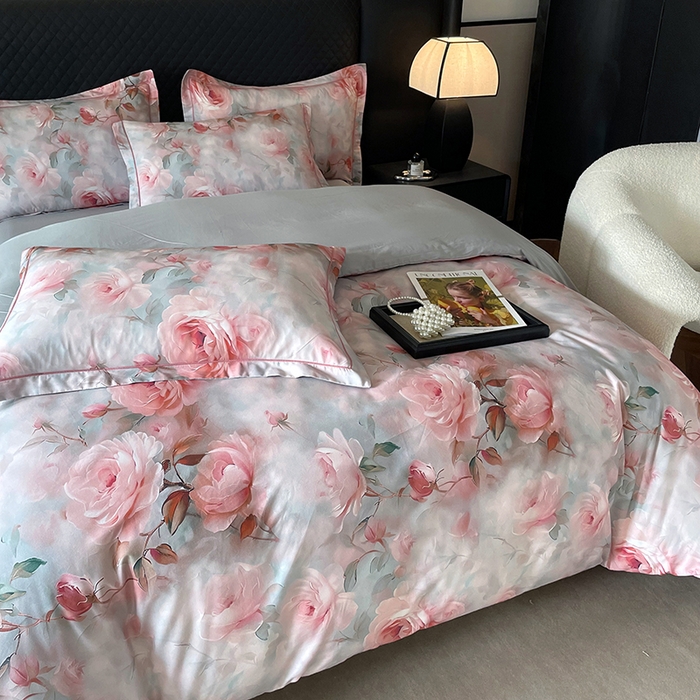 91家纺网 家纺一手货源 找家纺 金纱玉纺家纺 2025新款全棉13376数码印花四件套（礼盒包装）317A1