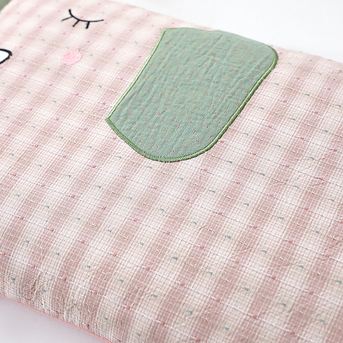 91家纺网 家纺一手货源 找家纺 其乐枕芯 2025新款全棉纯棉卡通小象荞麦枕枕头枕芯 绿小象30x50cm/只