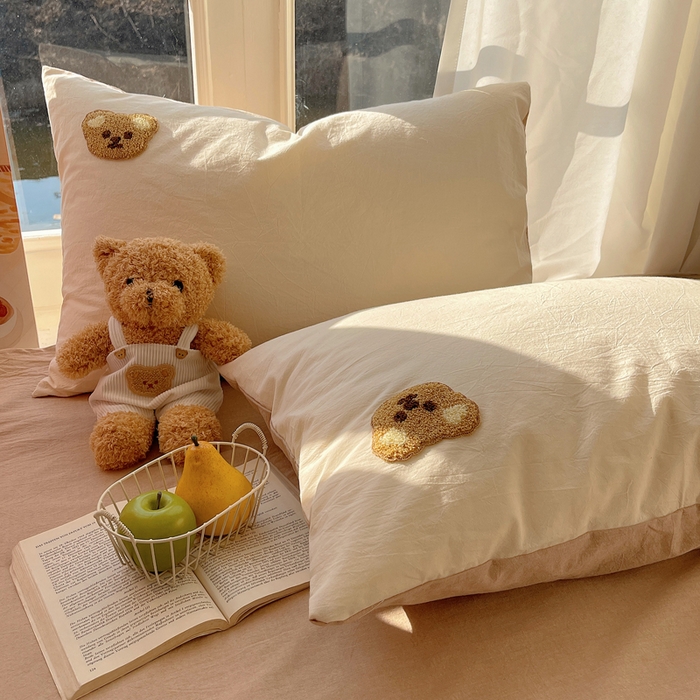 91家纺网 家纺一手货源 找家纺 （总）慕尚家纺 2025新款春夏新款色织水洗棉毛巾绣四件套