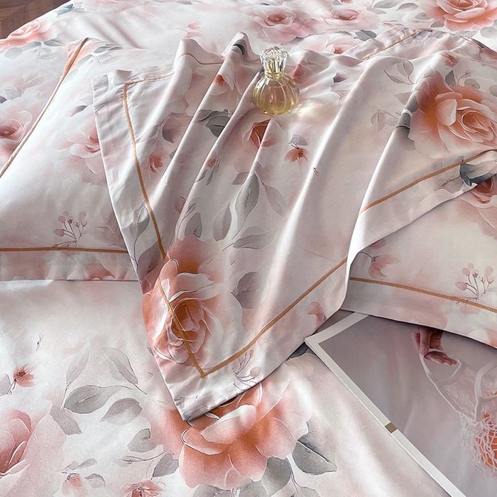 91家纺网 家纺一手货源 找家纺 金纱玉纺家纺 2025新款全棉13376数码印花四件套（礼盒包装）331A2