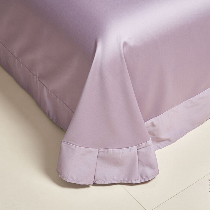 91家纺网 家纺一手货源 找家纺 暖芯家纺 2025新款60S黑标全棉四件套 木槿紫