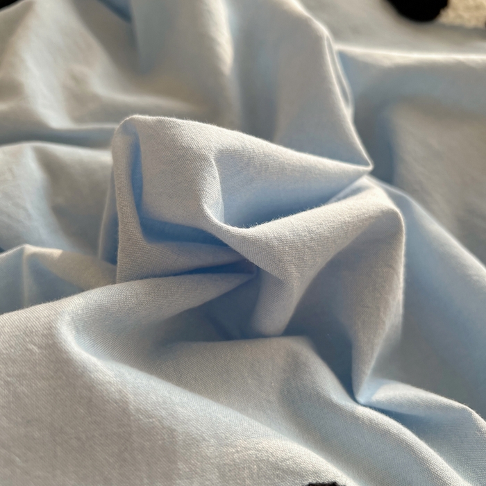 91家纺网 家纺一手货源 找家纺 慕尚家纺 2025新款春夏新款色织水洗棉毛巾绣四件套 熊猫 蓝