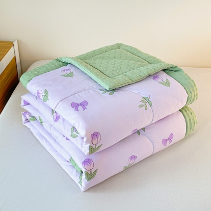 壹张床 2025新款A类水洗棉3D豆豆夏被子被芯（提供买家秀） 小熊花园