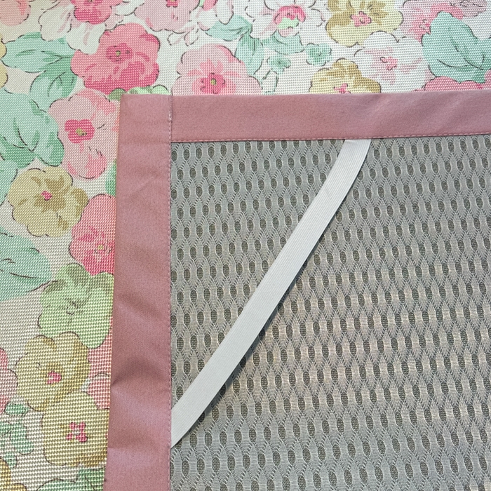 91家纺网 家纺一手货源 找家纺 席佬大 2025新款高克重卡通数码印花冰藤席床席床笠款 繁花-平铺款