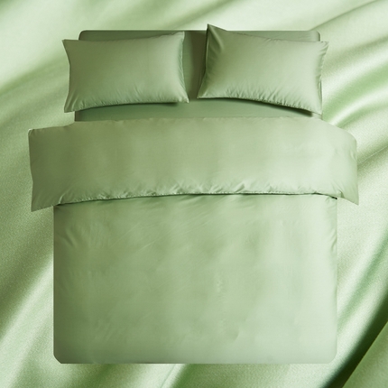 暖芯家纺 2025新款60S黑标全棉四件套 翠微绿