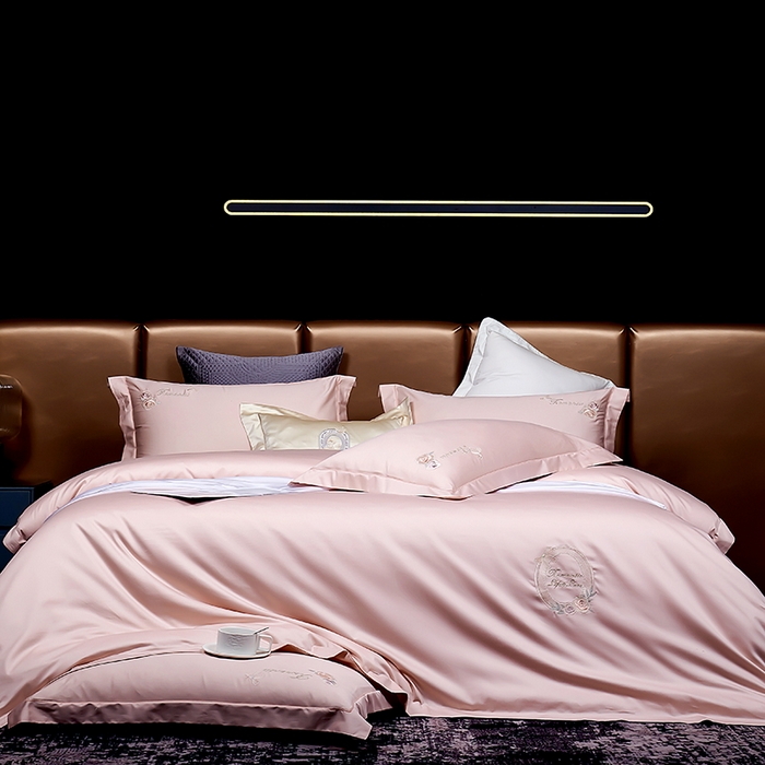 91家纺网 家纺一手货源 找家纺 （总）U品汇 2025新款60s支贡缎长绒棉刺绣花四件套纯棉全棉100%棉礼盒包装