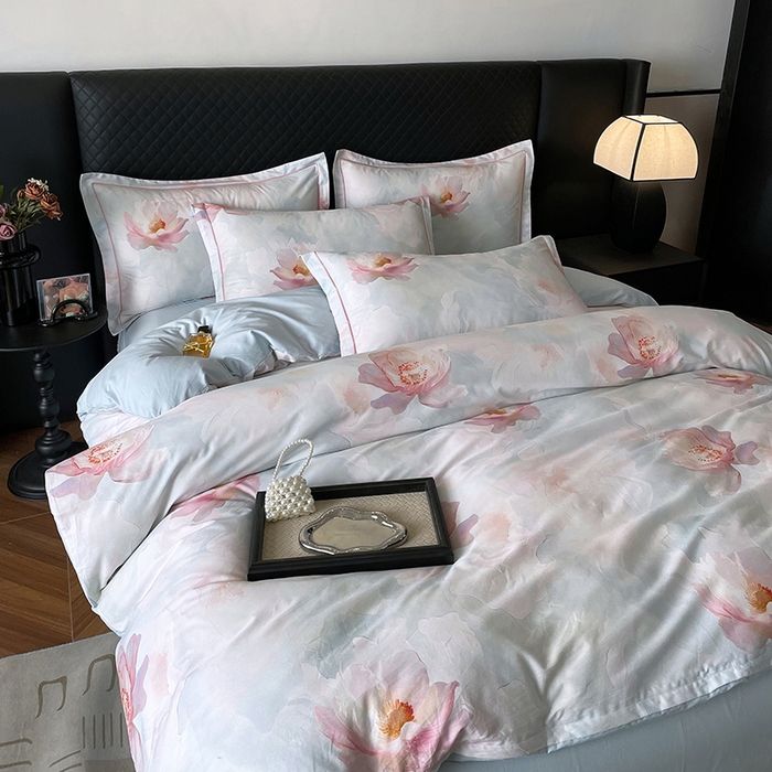 91家纺网 家纺一手货源 找家纺 金纱玉纺家纺 2025新款全棉13376数码印花四件套（礼盒包装）404A2