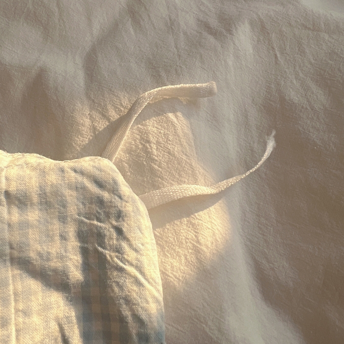 91家纺网 家纺一手货源 找家纺 慕尚家纺 2025新款春夏新款色织水洗棉毛巾绣四件套 熊猫 米白