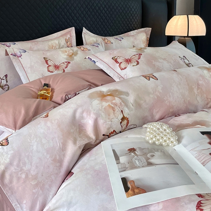 91家纺网 家纺一手货源 找家纺 金纱玉纺家纺 2025新款全棉13376数码印花四件套（礼盒包装）297A1