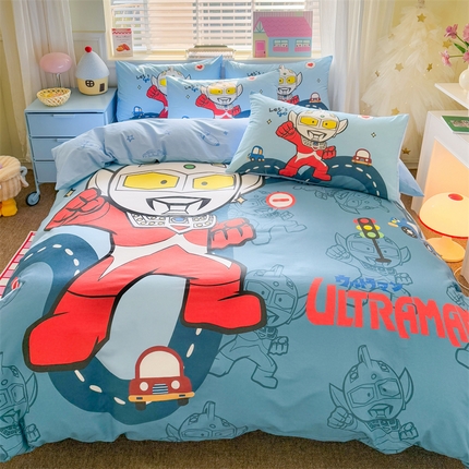 91家纺网 家纺一手货源 找家纺 （总）名兮家居 2025新款大版全棉经典奥特曼-三丽鸥-迪士尼四件套【含防伪标】