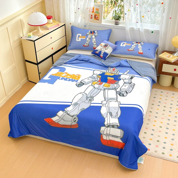 91家纺网 家纺一手货源 找家纺 ds生活馆 2026新款A类大版卡通凉感丝夏被 变形金刚