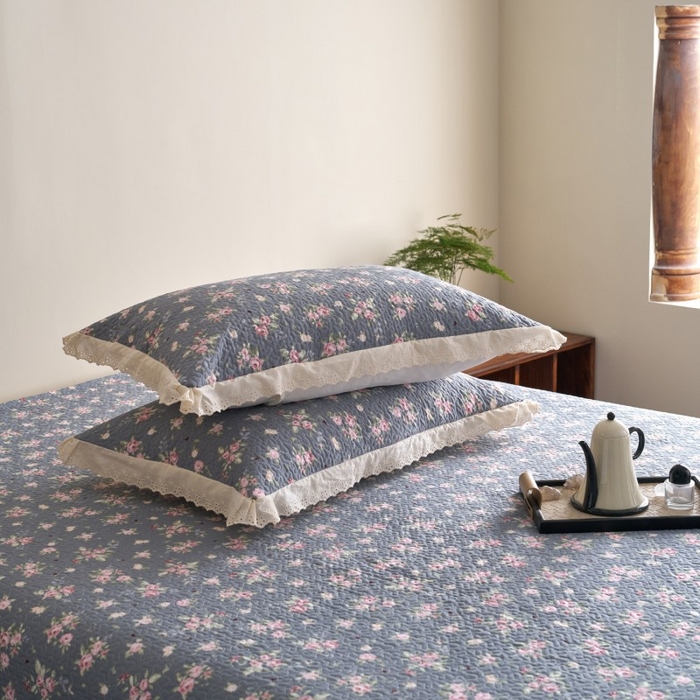 91家纺网 家纺一手货源 找家纺 漫仙阁家纺 2025新款热卖法式花边款加厚床盖床盖三件套 古巷