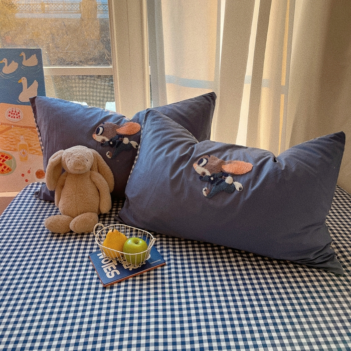 91家纺网 家纺一手货源 找家纺 慕尚家纺 2025新款春夏新款色织水洗棉毛巾绣四件套 朱迪