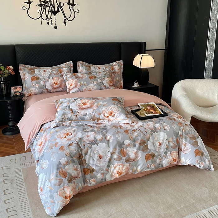 91家纺网 家纺一手货源 找家纺 金纱玉纺家纺 2025新款全棉13376数码印花四件套（礼盒包装）285A1