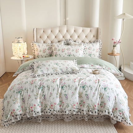 91家纺网 家纺一手货源 找家纺 （总）美伦美焕 2025新款全棉印花床盖四件套