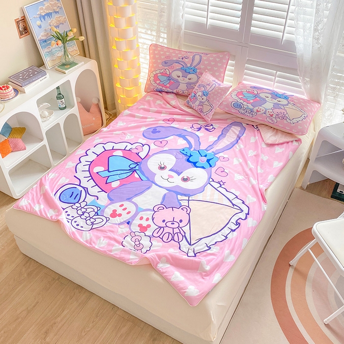 91家纺网 家纺一手货源 找家纺 ds生活馆 2026新款A类大版卡通凉感丝夏被 你好星黛露