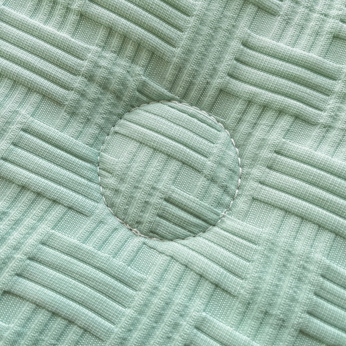 91家纺网 家纺一手货源 找家纺 欧邦 2025新款华夫格水洗棉夏被 绿＋粉