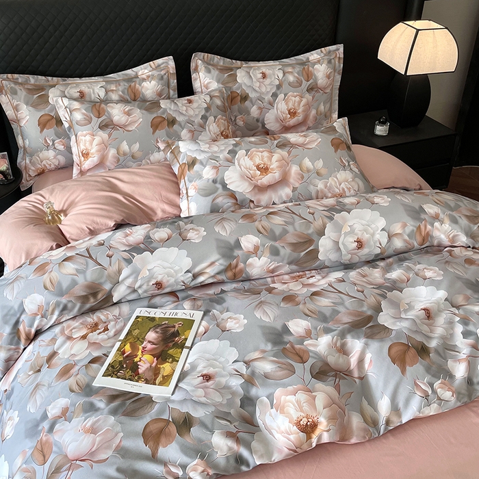 91家纺网 家纺一手货源 找家纺 金纱玉纺家纺 2025新款全棉13376数码印花四件套（礼盒包装）285A1