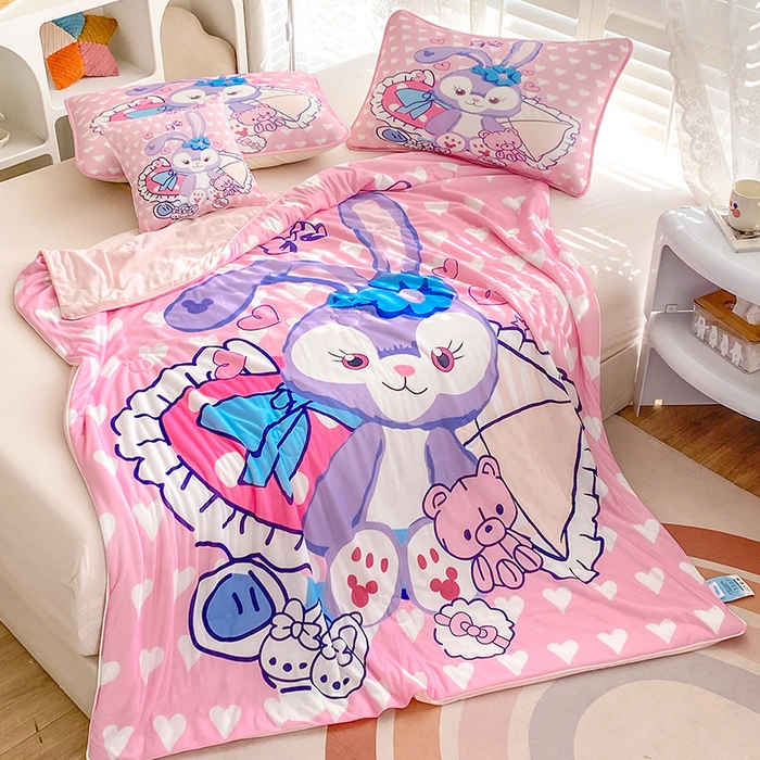 91家纺网 家纺一手货源 找家纺 ds生活馆 2026新款A类大版卡通凉感丝夏被 你好星黛露