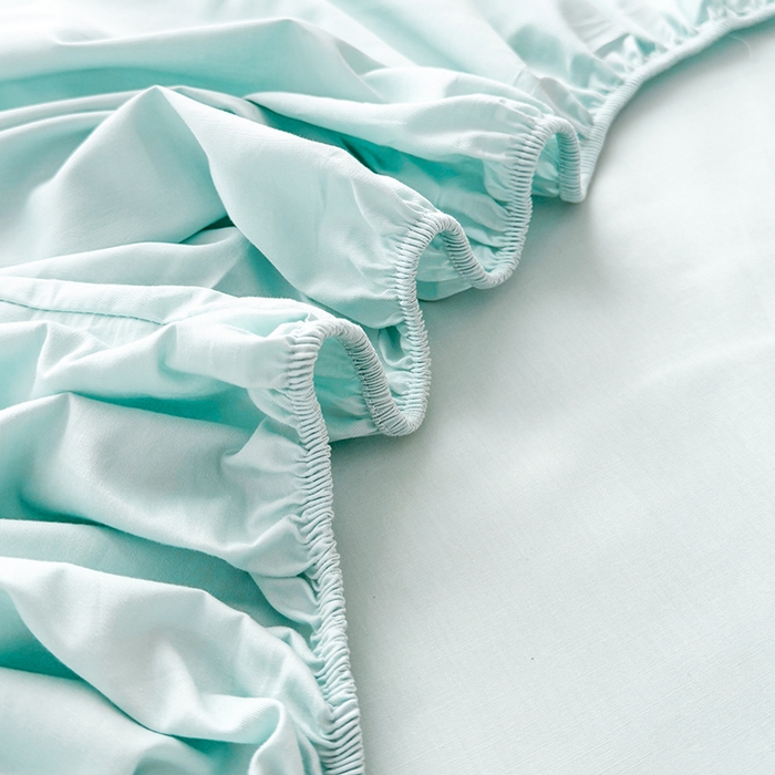 91家纺网 家纺一手货源 找家纺 澳梵家居 2025新款A类全棉毛巾绣床笠 小树-蓝