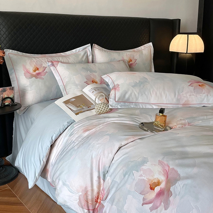 91家纺网 家纺一手货源 找家纺 金纱玉纺家纺 2025新款全棉13376数码印花四件套（礼盒包装）404A2