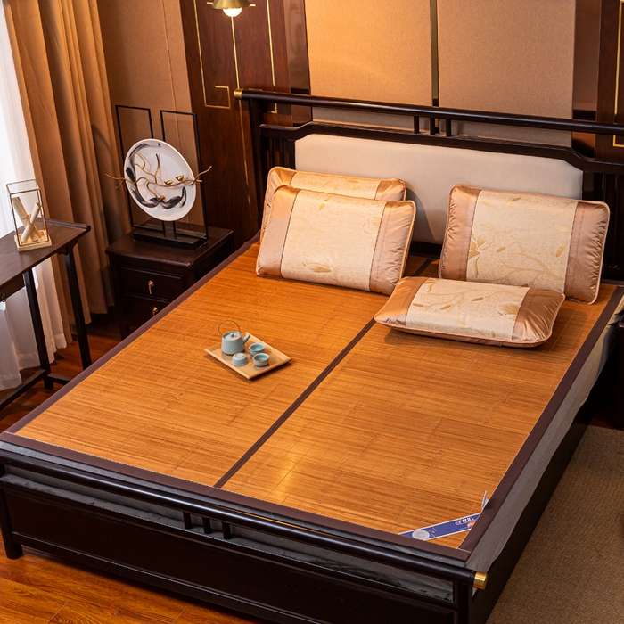 91家纺网 家纺一手货源 找家纺 （总）新月家纺（锦威郎） 2025新款4.0碳化席双面席竹席