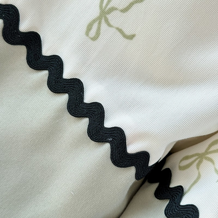 91家纺网 家纺一手货源 找家纺 大麦家纺 2025新款韩式花边亲肤棉四件套 蝴蝶结