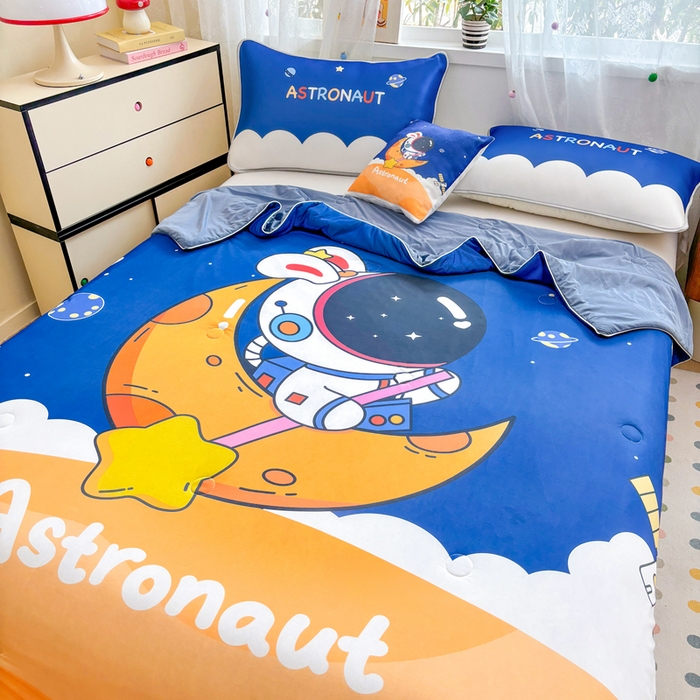 91家纺网 家纺一手货源 找家纺 （总）ds生活馆 2025新款A类大版卡通凉感丝夏被