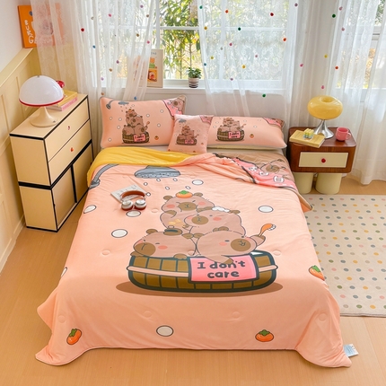 91家纺网 家纺一手货源 找家纺 （总）ds生活馆 2025新款A类大版卡通凉感丝夏被