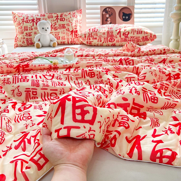 91家纺网 家纺一手货源 找家纺 好梦来家纺（原锦茂家纺） 2025新款印花凉感丝抗菌夏被 百福