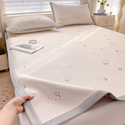 （总）富馨莱 2025新款A类480克PE凉感凉豆豆凉席三件套和单件平铺款