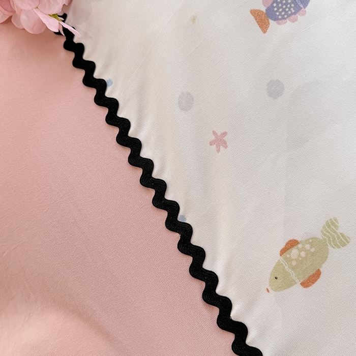 91家纺网 家纺一手货源 找家纺 大麦家纺 2025新款韩式花边亲肤棉四件套 好多鱼